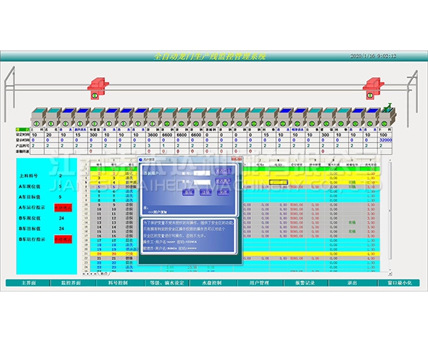 昌吉全自动龙门生产线监控管理系统